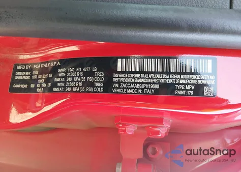 2018 Jeep Renegade Sport Fwd from USA, damaged, VIN ZACCJAAB9JPH19680